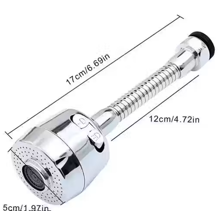 360° Rotation Flexible Tap Extender Water Saving Faucet Sprayer for Kitchen Sink (Pack of 1)