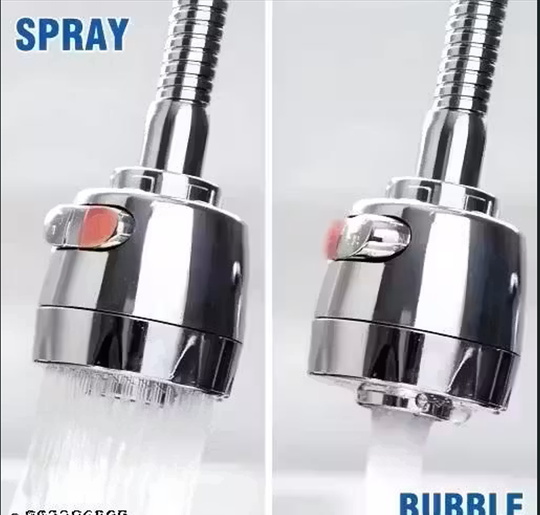 360° Rotation Flexible Tap Extender Water Saving Faucet Sprayer for Kitchen Sink (Pack of 1)
